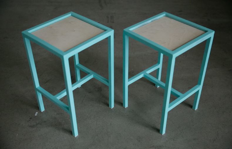 simple welded steel stools